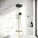 Derry Brushed Brass Round Shower with Bath Filler