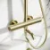 Derry Brushed Brass Round Shower with Bath Filler