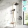 Derry Brushed Copper Round Shower with Bath Filler