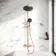 Derry Brushed Copper Round Shower with Bath Filler