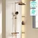 Bray Round Brushed Copper Thermostatic Bath Filler Shower Set