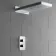 Galway Premium Chrome Square Thermostatic Waterfall Shower Set