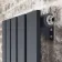 Faro Anthracite Single Flat Panel Vertical Radiator 1600x350mm