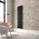 Faro Matt Black Single Flat Panel Vertical Radiator 1600x420mm