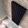 Faro Matt Black Double Flat Panel Vertical Radiator 1600x490mm