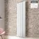 Faro White Double Flat Panel Vertical Radiator 1800x490mm