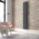 Faro Anthracite Double Flat Panel Vertical Radiator 1800x280mm