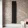 Faro Matt Black Single Flat Panel Vertical Radiator 1800x350mm