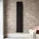 Faro Matt Black Double Flat Panel Vertical Radiator 1800x350mm