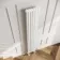 Athens White Double Column Vertical Traditional Radiator 1800x290mm