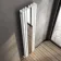 Marseille White Double Vertical Mirror Radiator 1800x380mm