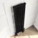Athens Matt Black Double Column Vertical Traditional Radiator 1500x380mm