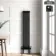 Athens Matt Black Triple Column Vertical Traditional Radiator 1500x290mm