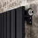 Faro Matt Black Single Flat Panel Vertical Radiator 1800x560mm