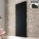 Faro Matt Black Double Flat Panel Vertical Radiator 1800x630mm