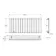 Faro White Single Flat Panel Horizontal Radiator 450x980mm