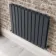 Faro Anthracite Double Flat Panel Horizontal Radiator 600x770mm
