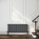 Athens Anthracite Double Column Horizontal Traditional Radiator 600x1415mm