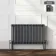 Athens Anthracite Triple Column Horizontal Traditional Radiator 600x1010mm