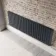Faro Anthracite Double Flat Panel Horizontal Radiator 600x1820mm