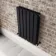 Faro Matt Black Double Flat Panel Horizontal Radiator 600x420mm
