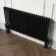 Athens Matt Black Double Column Horizontal Traditional Radiator 600x1190mm