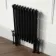 Athens Matt Black Double Column Horizontal Traditional Radiator 600x425mm