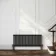 Athens Matt Black Double Column Horizontal Traditional Radiator 600x1415mm
