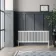 Athens White Double Column Horizontal Traditional Radiator 600x1595mm