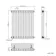 Athens Matt Black Double Column Horizontal Traditional Radiator 750x605mm