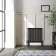 Athens Matt Black Double Column Horizontal Traditional Radiator 750x785mm