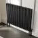 Athens Matt Black Triple Column Horizontal Traditional Radiator 750x1010mm