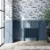 Athens Inky Blue Double Column Horizontal Traditional Radiator 600x785mm