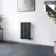 Marbella Matt Black Single Oval Panel Radiator 600x420mm