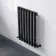 Marbella Matt Black Single Oval Panel Radiator 600x420mm