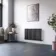 Marbella Matt Black Single Oval Panel Radiator 600x1020mm