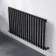 Marbella Matt Black Single Oval Panel Radiator 600x1020mm