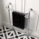Gibraltar Large Black Traditional Heated Towel Radiator (With Overhanging Rail)