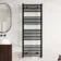 Naples Premium Matt Black Straight Heated Towel Rail 1600x600mm