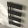 Seville Matt Black Designer Flat Panel Heated Towel Rail 1200x600mm