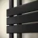 Seville Matt Black Designer Flat Panel Heated Towel Rail 1200x600mm