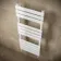 Santorini White Flat Panel Heated Towel Rail 1200x450mm