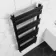 Santorini Matt Black Flat Panel Heated Towel Rail 1000x450mm