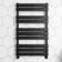 Santorini Matt Black Flat Panel Heated Towel Rail 1000x600mm