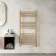 Barcelona Brushed Brass Straight Heated Towel Rail 1200x600mm