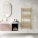 Barcelona Brushed Brass Straight Heated Towel Rail 1200x600mm
