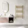 Barcelona Brushed Brass Straight Heated Towel Rail 1000x600mm