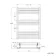 Barcelona Antique Gold Straight Heated Towel Rail 800x600mm