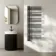 Cannes Matt Black Designer Heated Towel Rail 1200x500mm