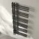 Cannes Matt Black Designer Heated Towel Rail 1200x500mm